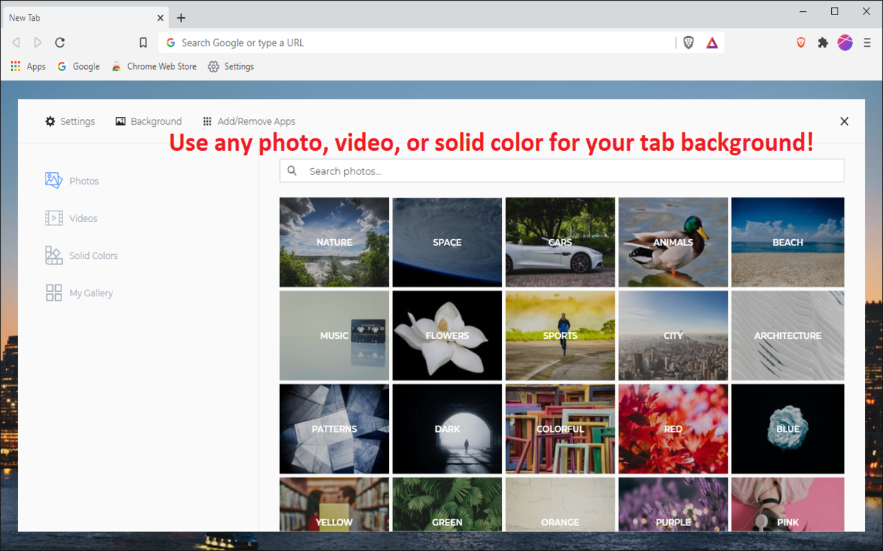 Brave Browser - New Tab Theme截图4