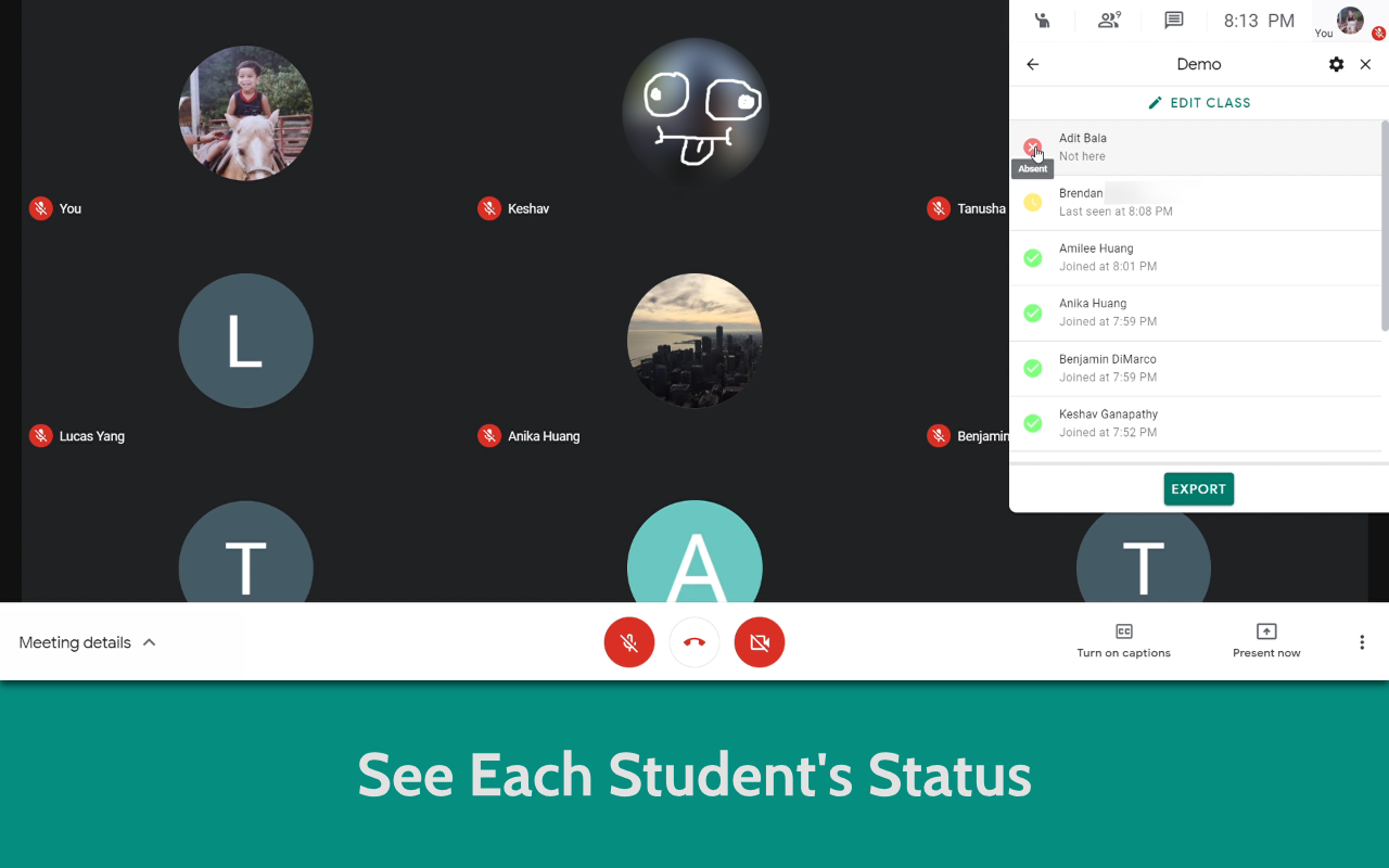 Attendance for Google Meet™截图5