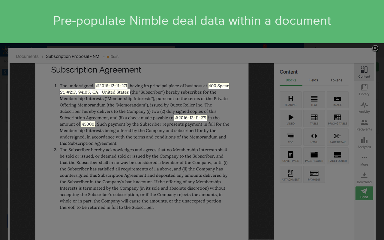 Documents Automation for Nimble CRM截图4