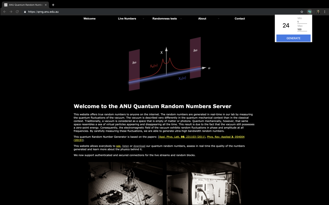 Quantum Random Number Generator截图2