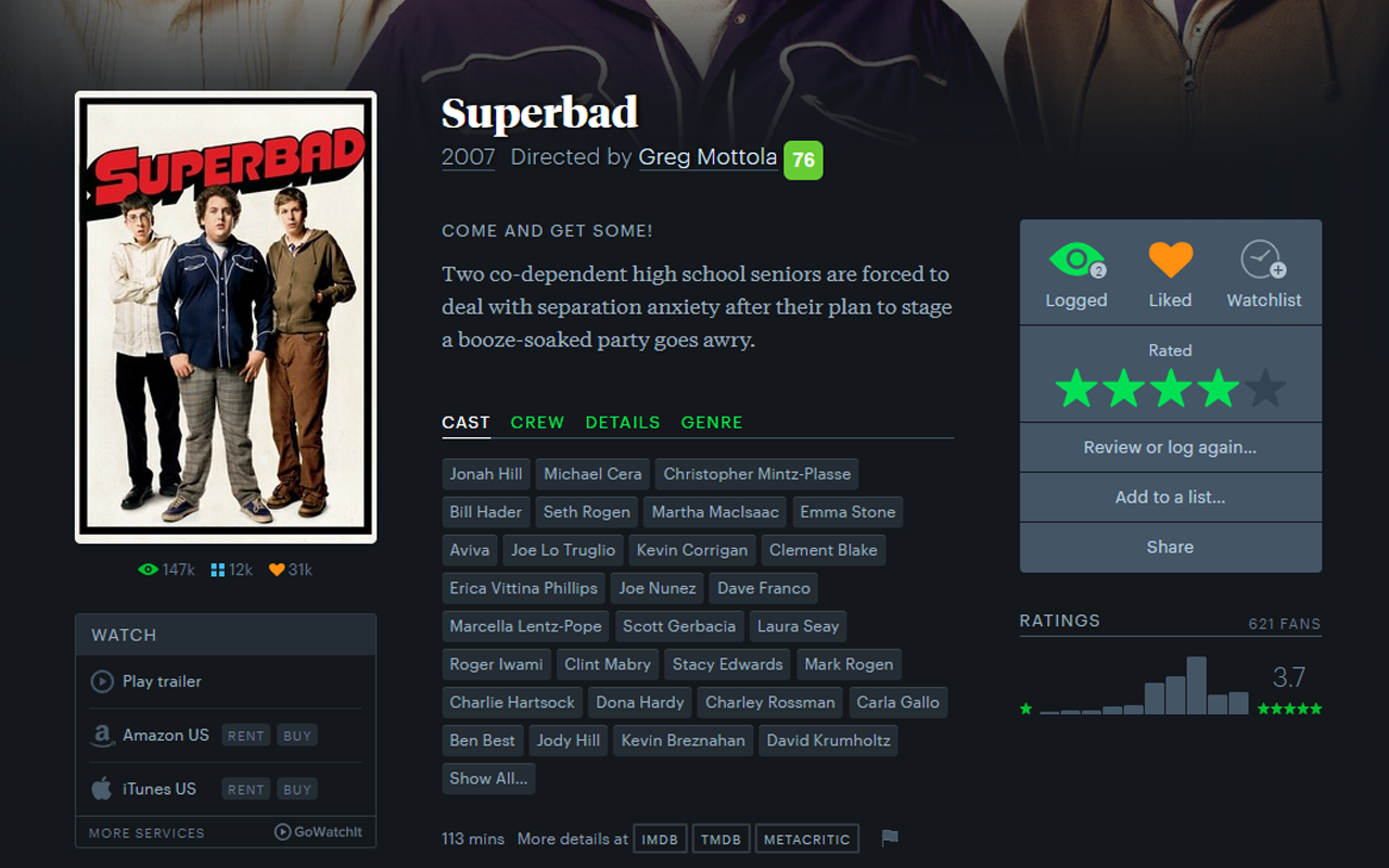 Letterboxd Metacritic Addon截图2