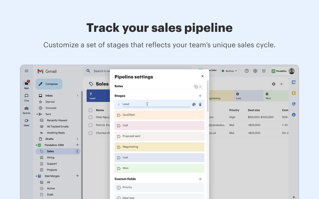 InboxCRM - Personal CRM for Gmail by PandaDoc截图4