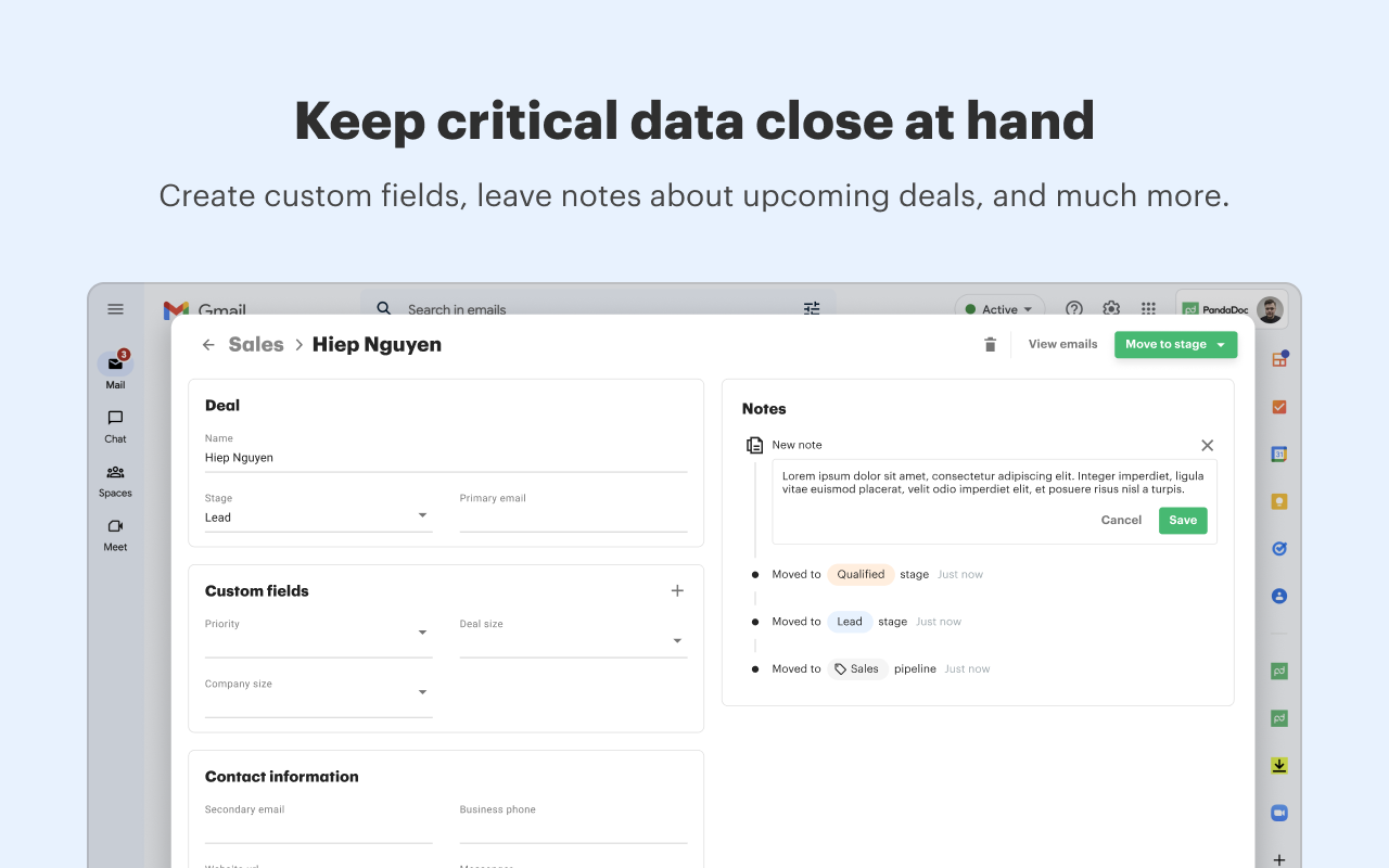 InboxCRM - Personal CRM for Gmail by PandaDoc截图5