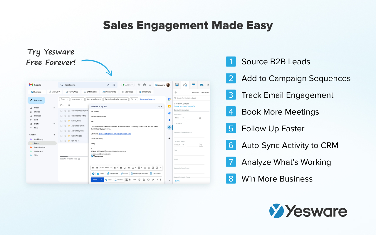 Yesware Sales Engagement截图3