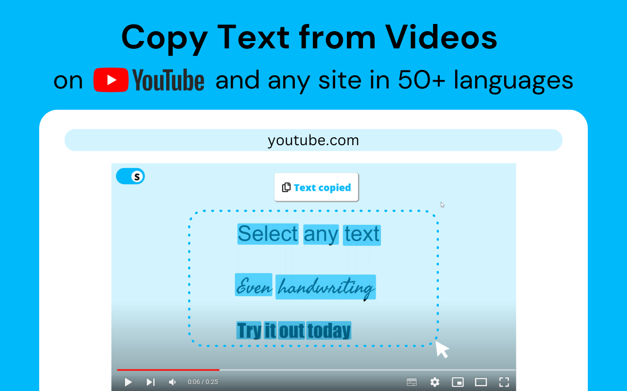 Selectext: Copy Text from Videos截图3