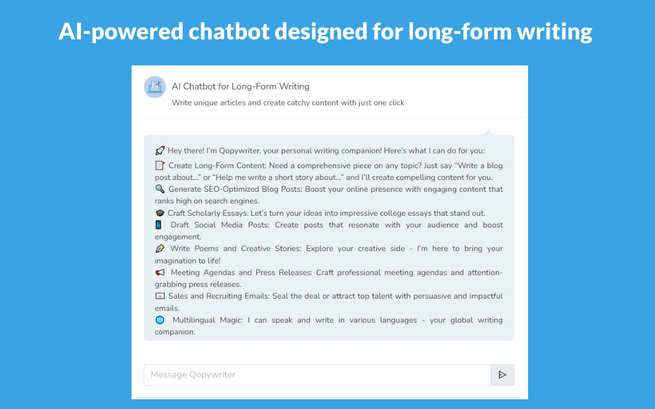 Qopywriter: AI-Powered Article Writer截图3