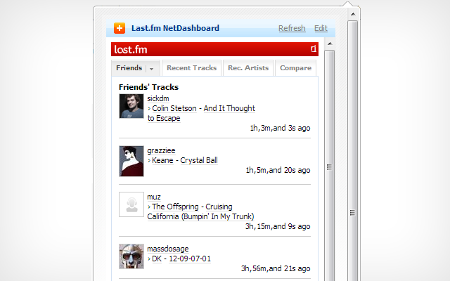 Last.fm NetDashboard截图1
