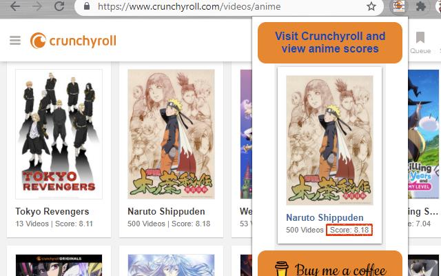 Crunchyroll - Anime Score from MyAnimeList截图2
