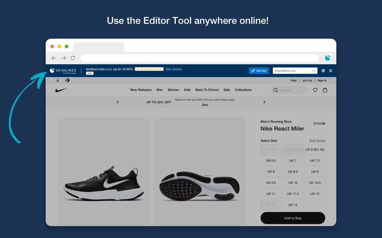 Skimlinks Editor tool截图2