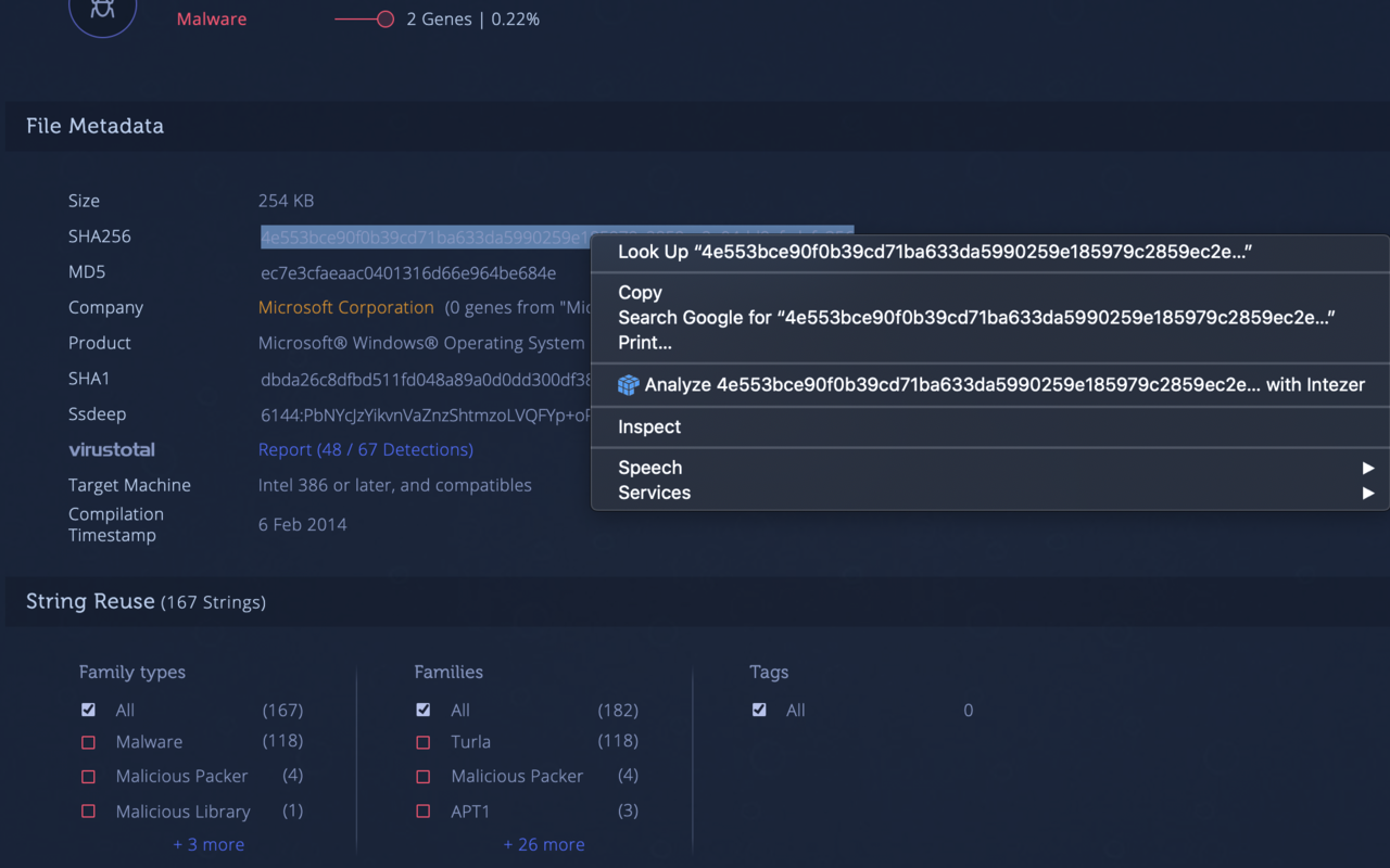 Intezer Analyze截图2