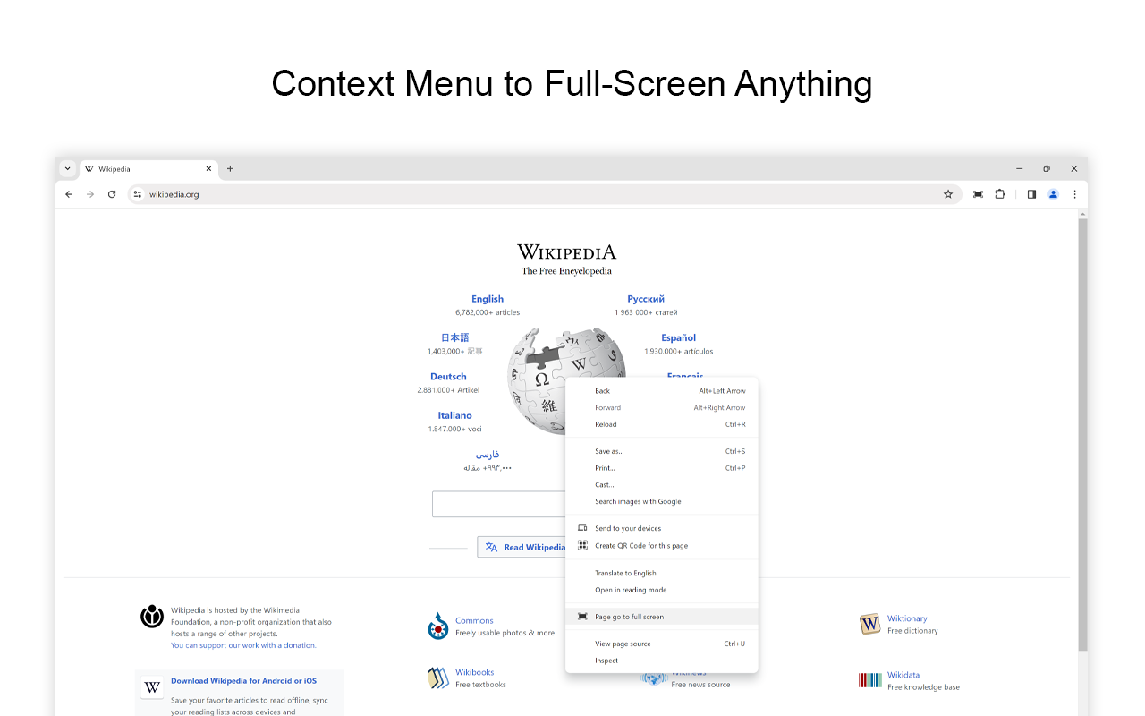 Full Screen for Google Chrome截图2