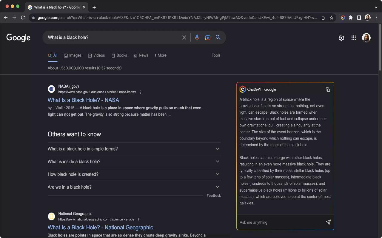 ChatGPT in Google截图1