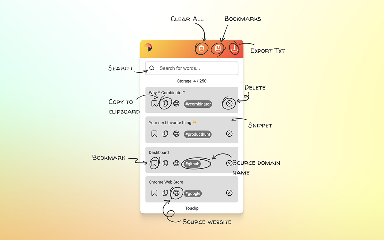 Touclip - A new way to bookmark截图1