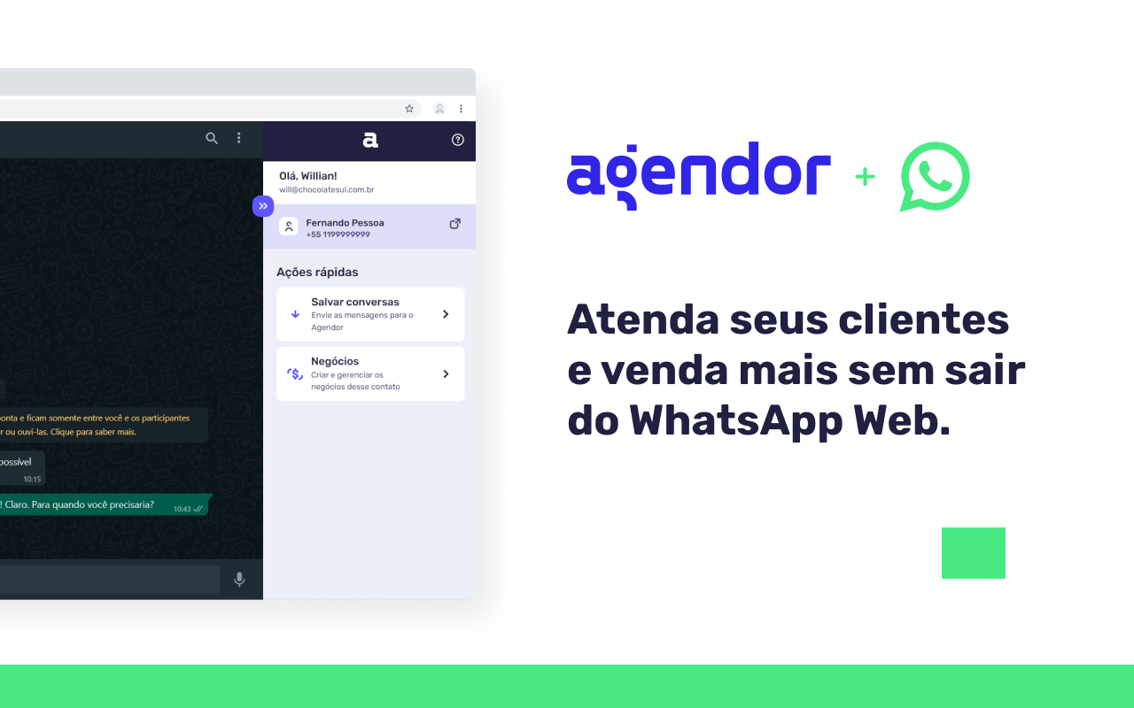 CRM de vendas para Whatsapp Web - via Agendor截图2