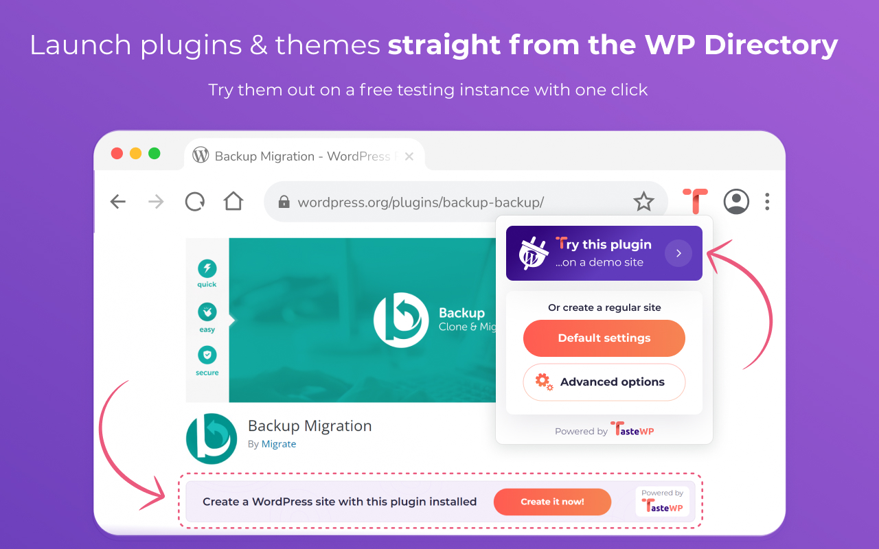 TasteWP: Free WordPress Instances截图3