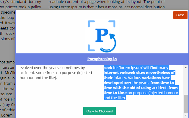 paraphrasing.io截图2