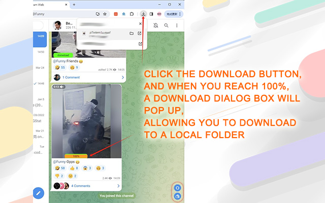 Telegram downloader-TG电报视频下载器,一键下载无法下载的视频截图1