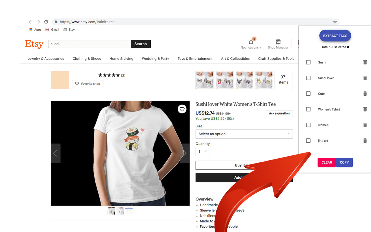 Etsy Tags Extractor截图1