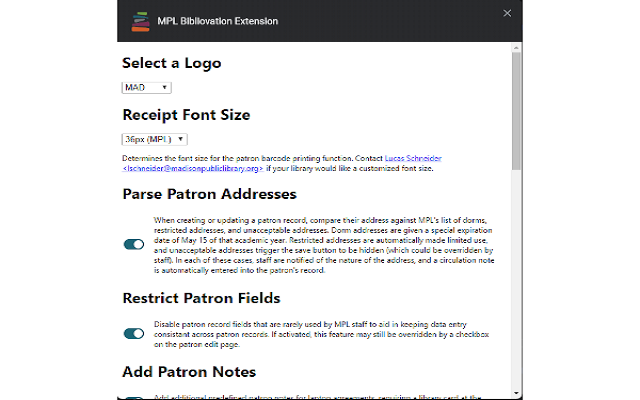 MPL Bibliovation Extension截图2
