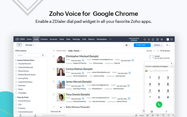 ZDialer - Zoho Voice Extension截图3