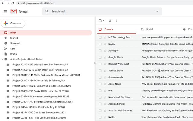 Resize Gmail Sidebar by cloudHQ截图2