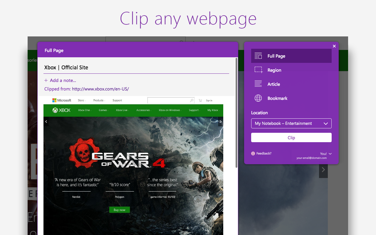 OneNote Web Clipper截图2