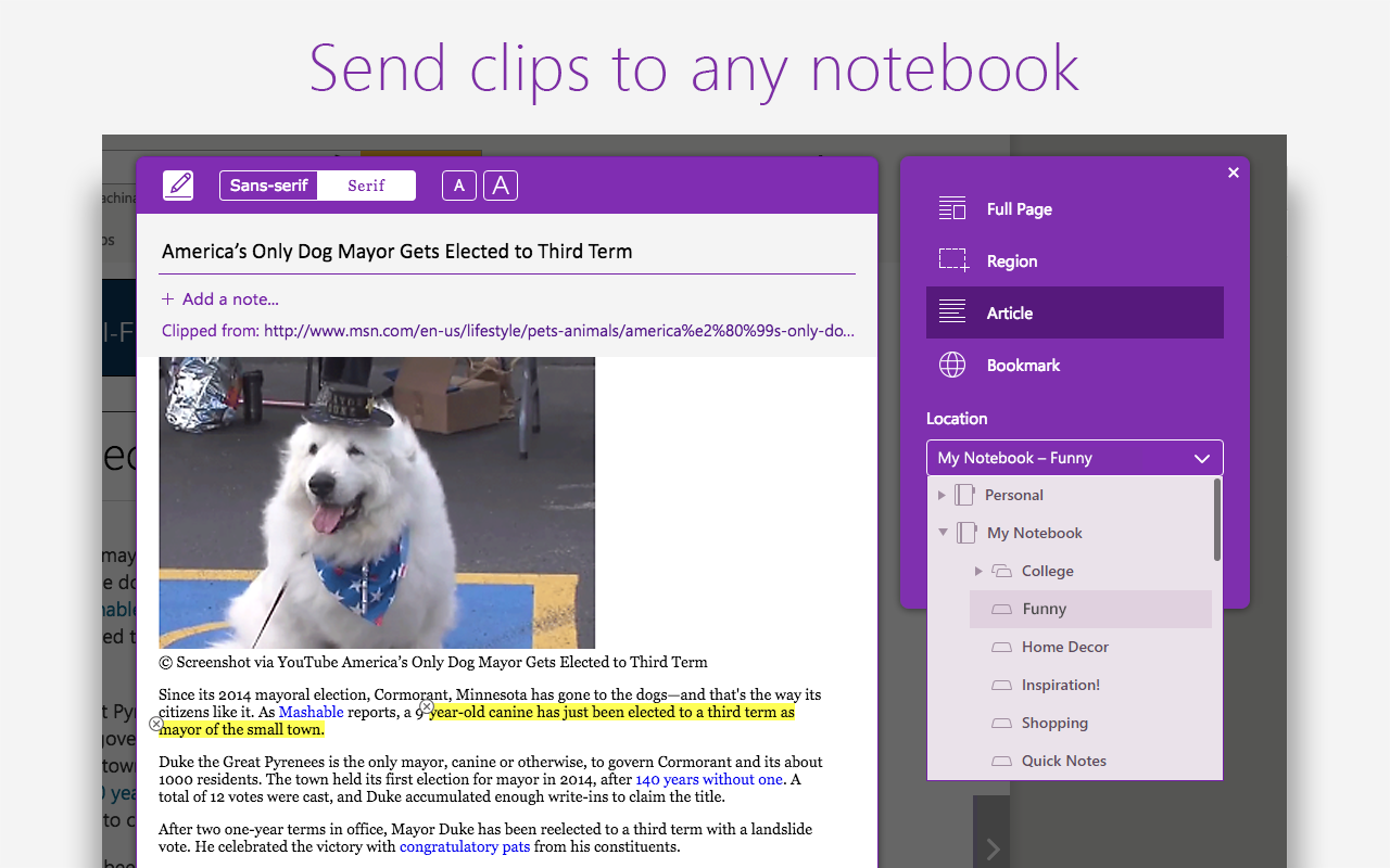 OneNote Web Clipper截图4