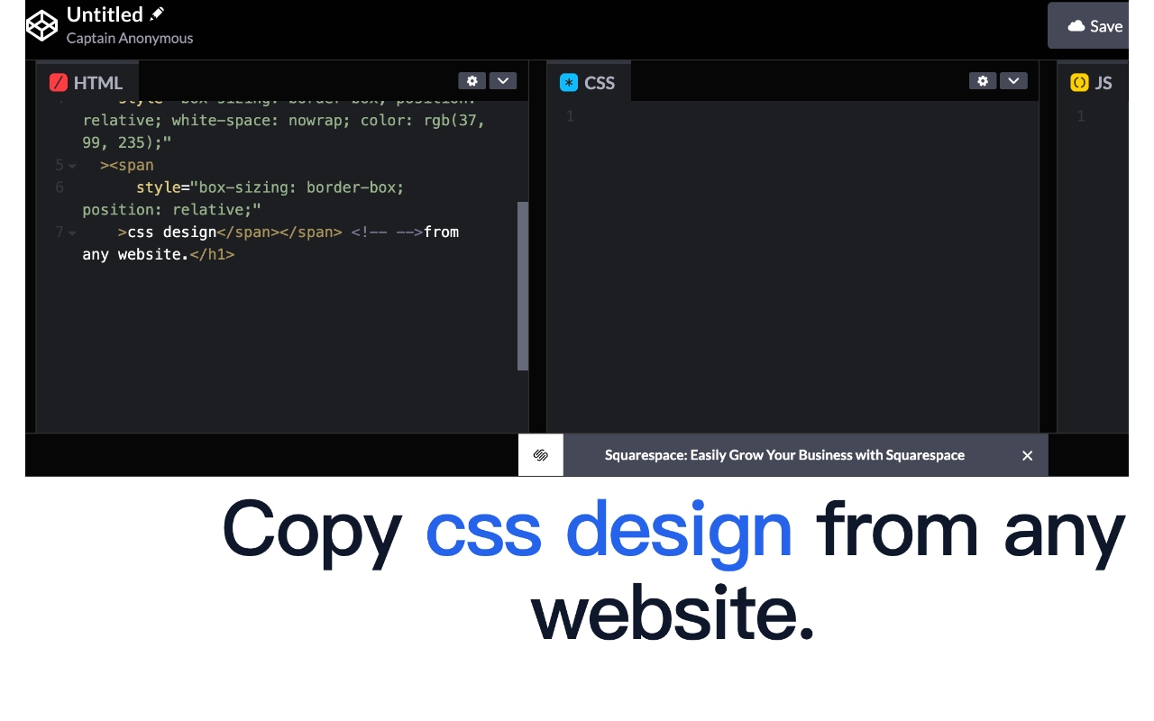 CopyCss - Copy css scan from any website.截图1