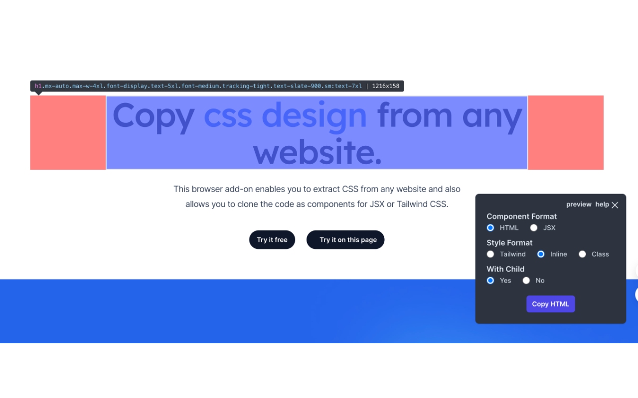 CopyCss - Copy css scan from any website.截图3