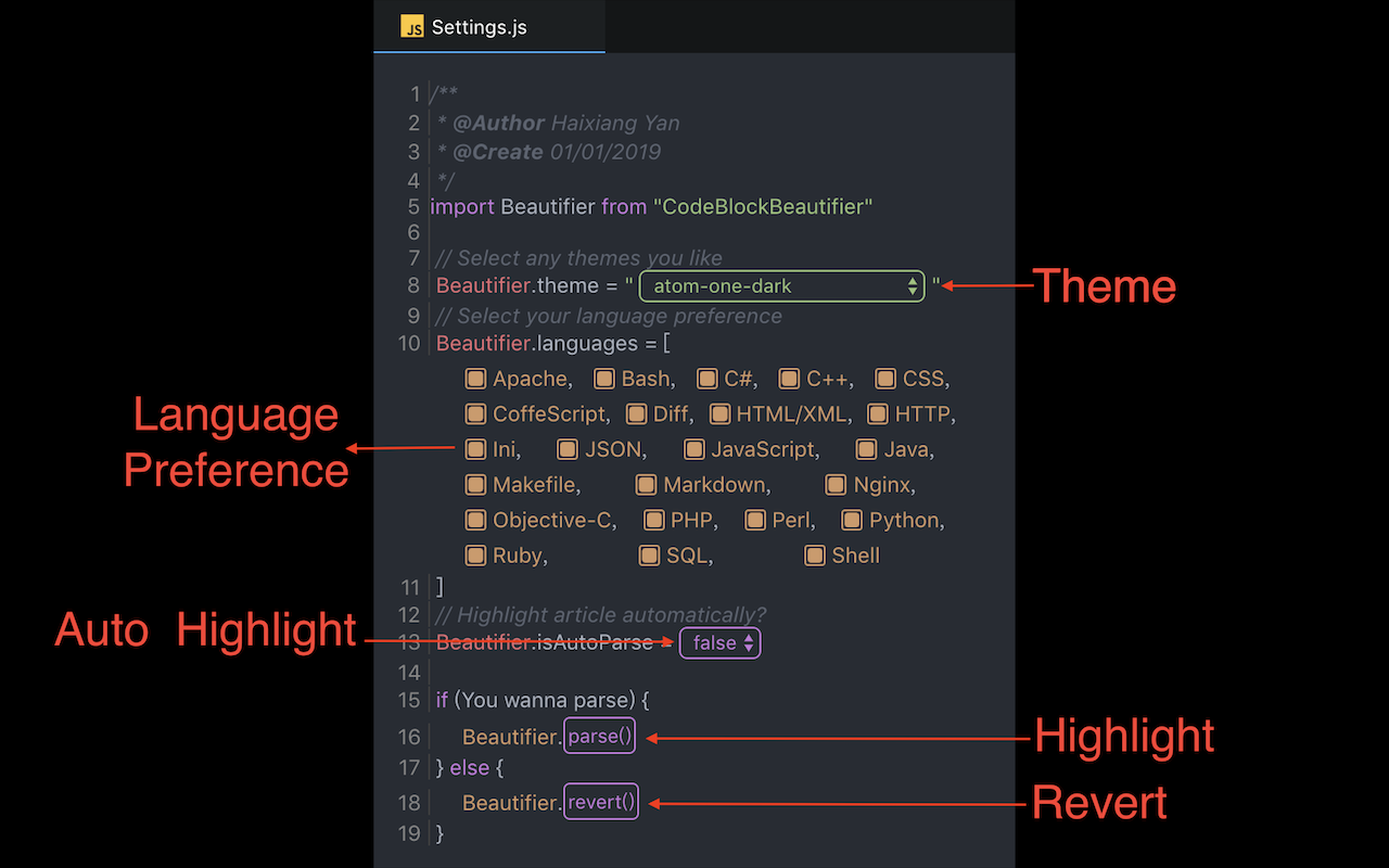 Code Block Beautifier截图1