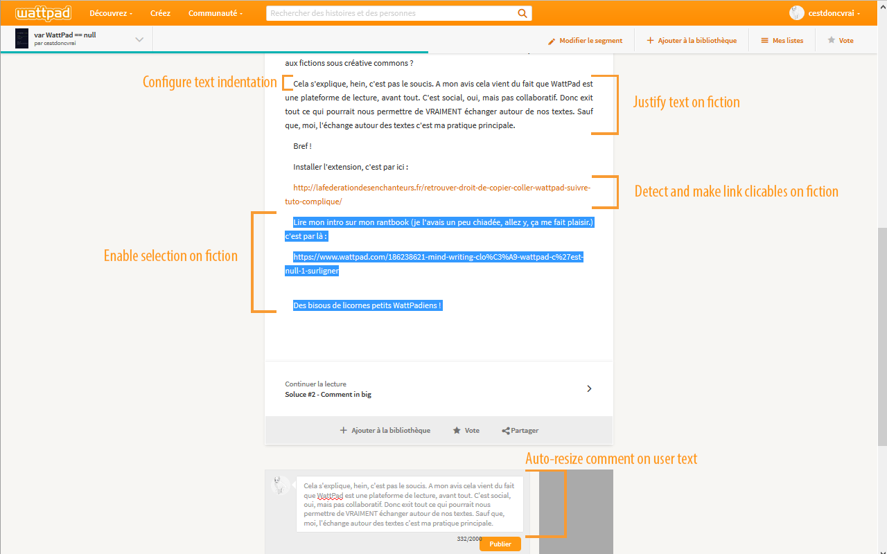 Better Wattpad Interface截图1