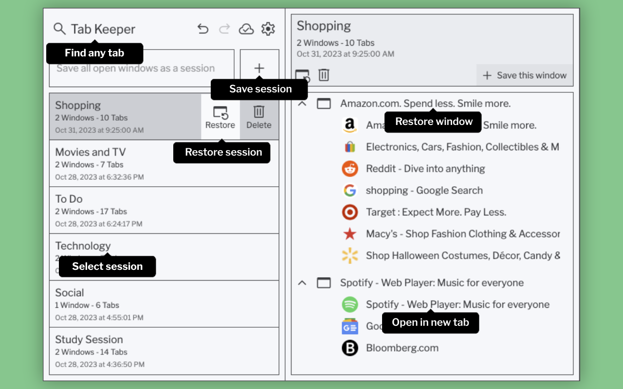 Tab Keeper - Chrome Tab Manager & Sync Tool截图4