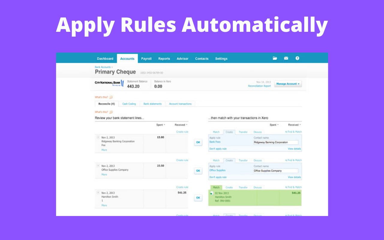 Xero Accounting Reconciliation Automation截图3