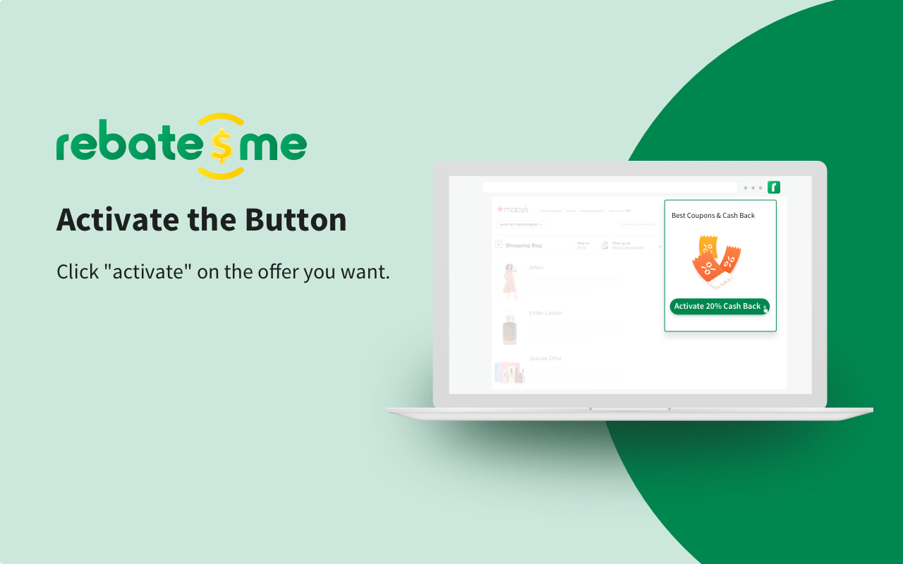 The RebatesMe Cash Back Button截图5