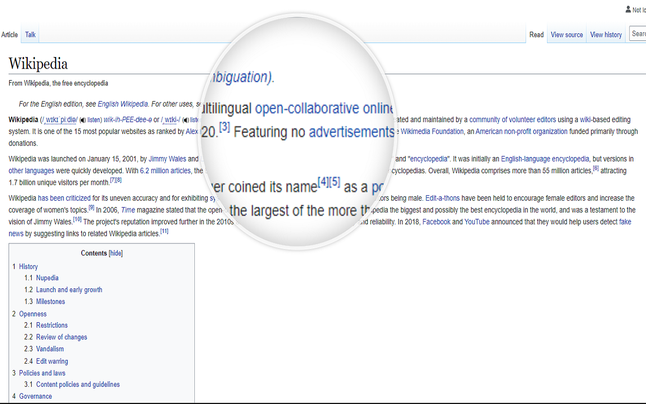 Google Chrome™的放大镜截图1