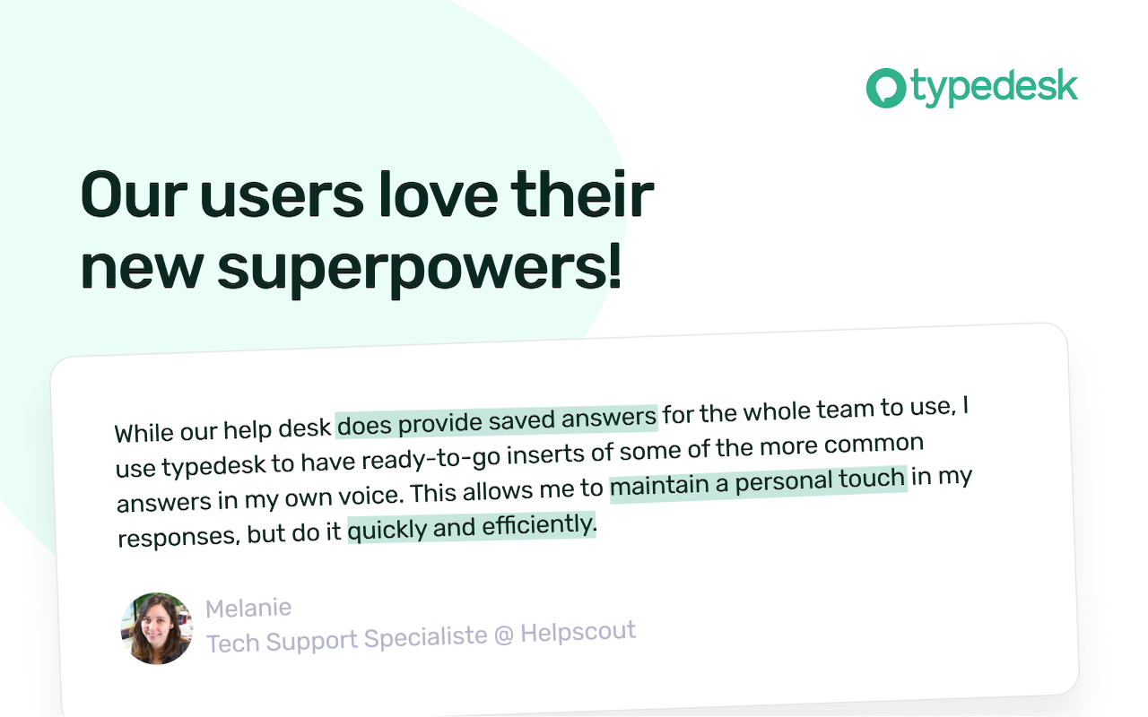 typedesk Canned Responses截图1