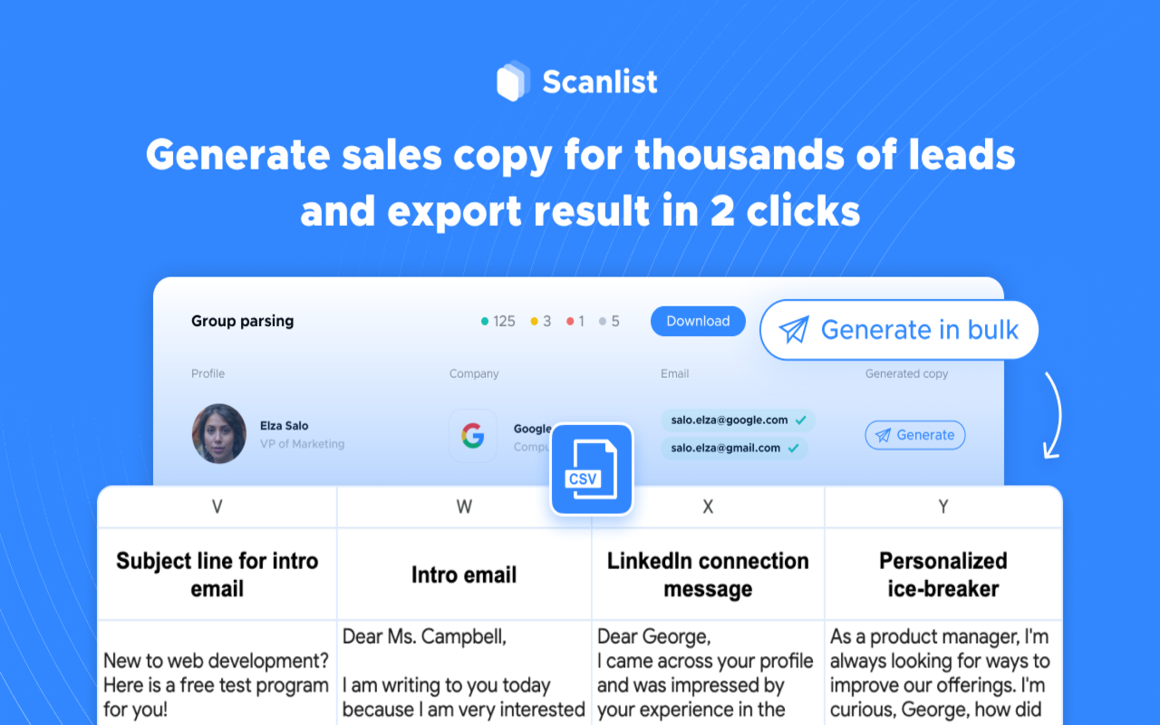Scanlist: Email Finder & Sales Copy Generator截图2