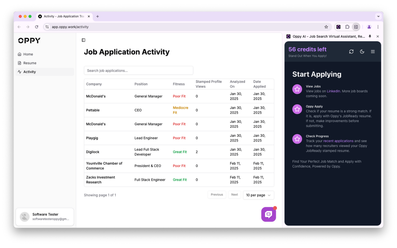 Oppy AI - Job Search Virtual Assistant, Resume & CV Scoring截图1