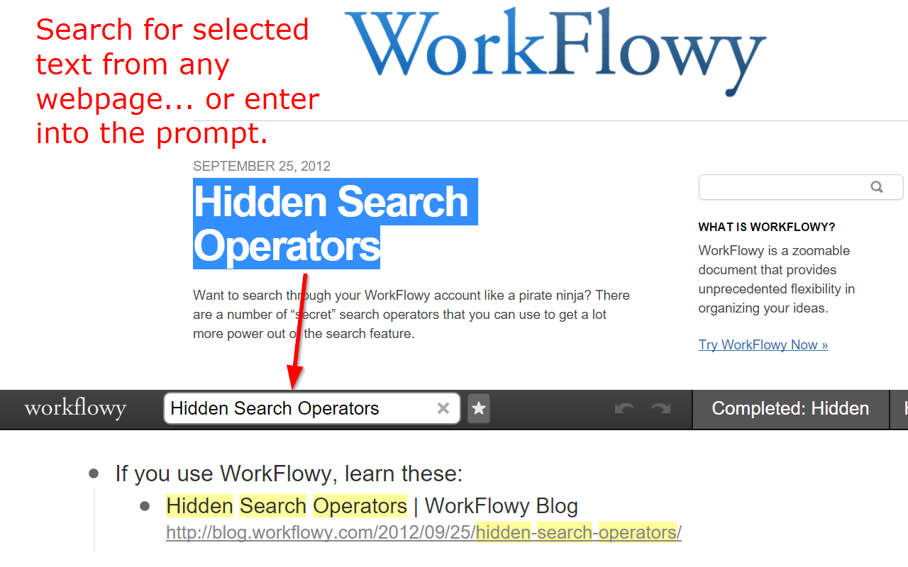 WorkFindy for WorkFlowy截图2
