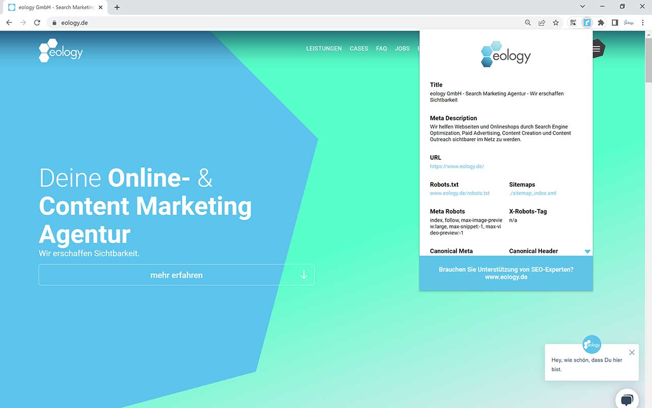 eology site metrics截图2