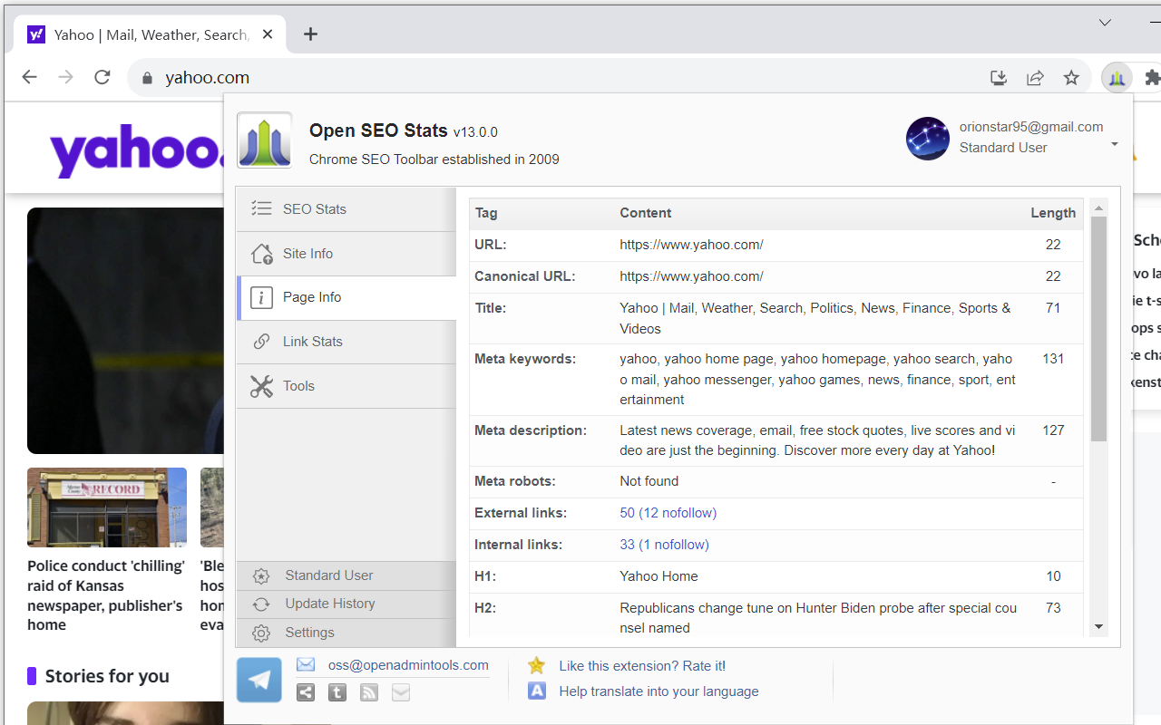 Open SEO Stats(Formerly: PageRank Status)截图1