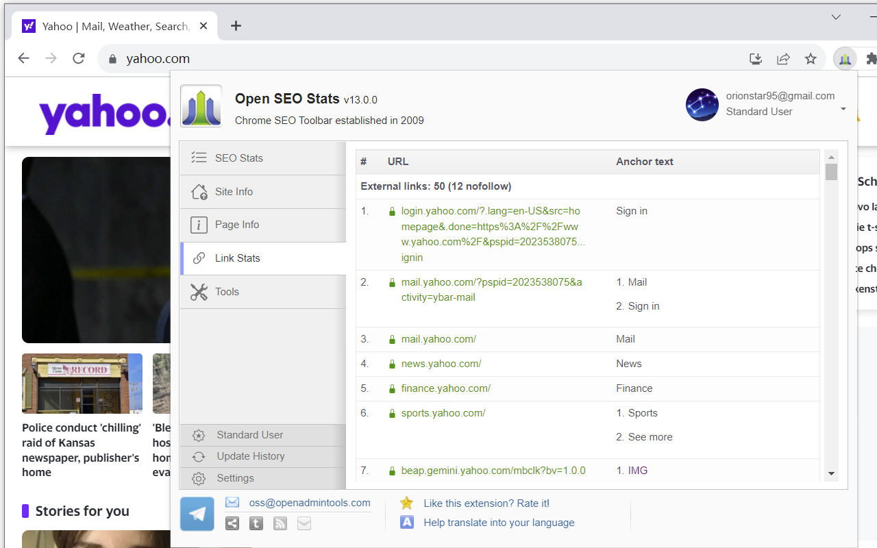 Open SEO Stats(Formerly: PageRank Status)截图2