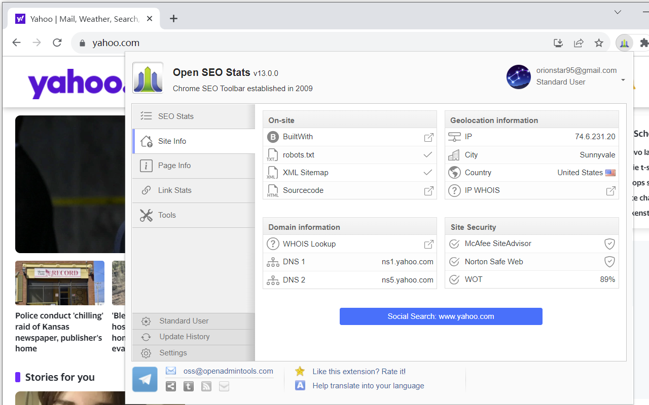 Open SEO Stats(Formerly: PageRank Status)截图4