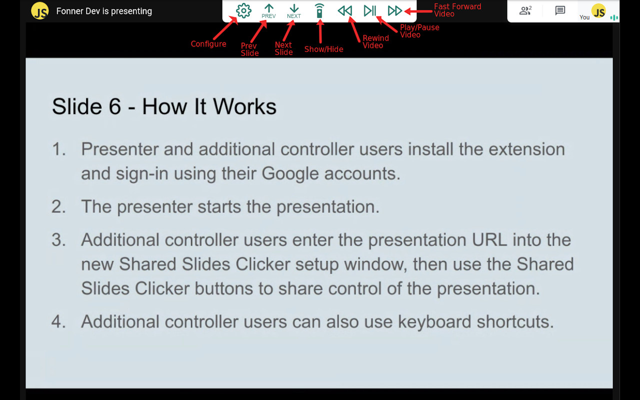 Shared Slides Clicker for Google Meet截图1