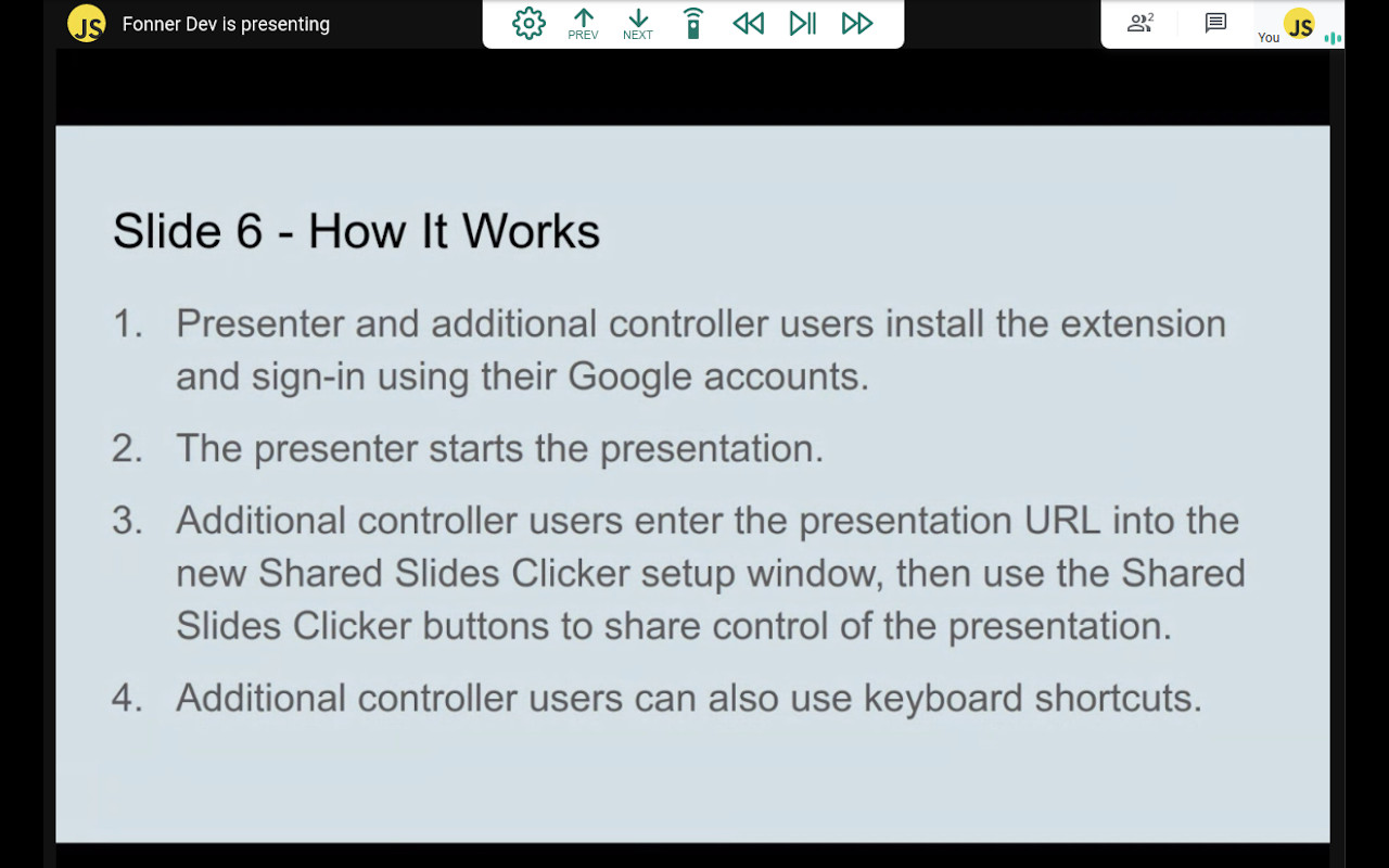 Shared Slides Clicker for Google Meet截图4
