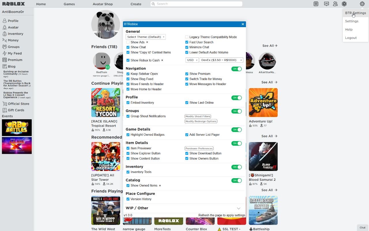BTRoblox - Making Roblox Better截图3