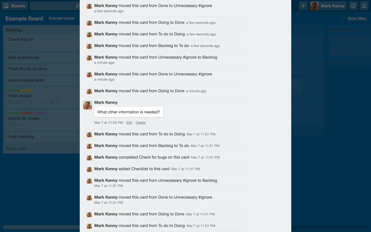 Hide Activity Details (+ Tweaks) for Trello截图1