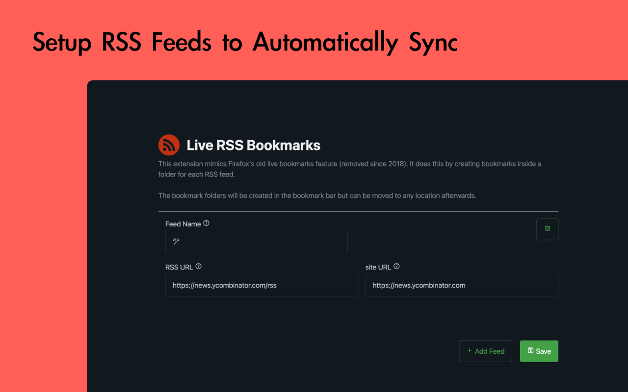 Live RSS Bookmarks截图2