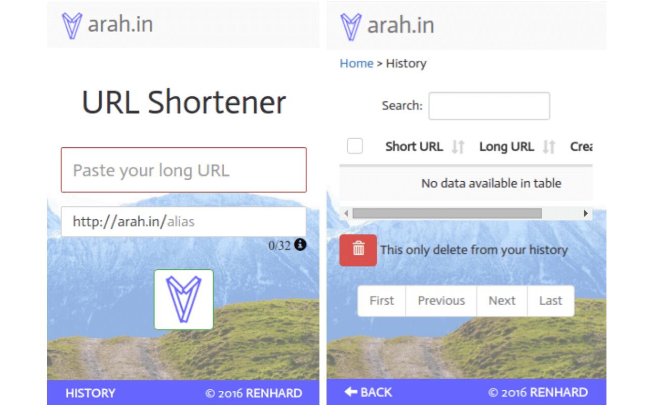 arah.in URL Shortener截图1