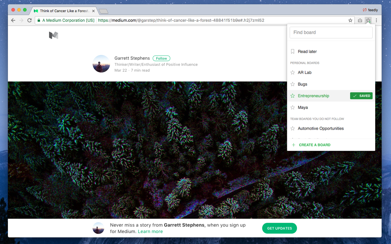 Save to Feedly Board截图1